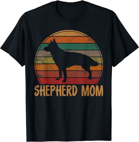 Retro German Shepherd Dog Mother T Shirt