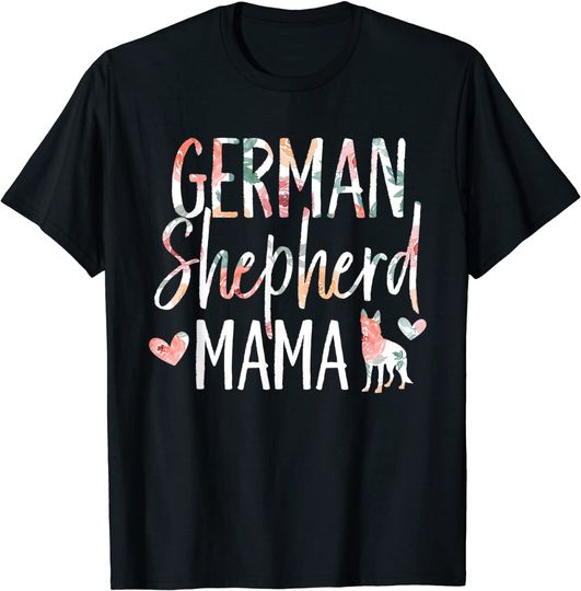 German Shepherd Mama Dog T Shirt