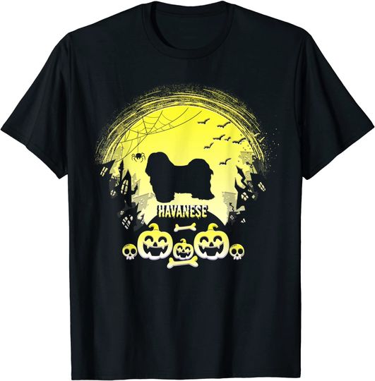 Halloween Havanese Dog Scary Custom T-Shirt