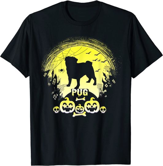 Halloween PUG Dog Scary Custom T-Shirt
