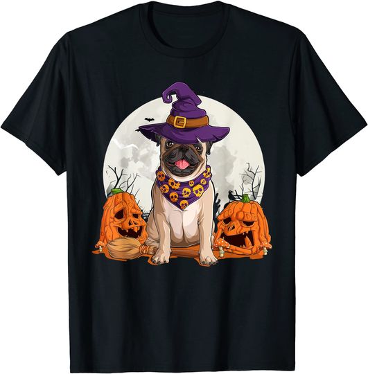 Halloween Pretend I'm A Pug Costume Dog Owner Pumpkin T-Shirt