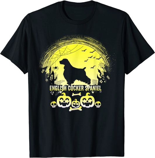 Halloween English Cocker Spaniel Dog Custom T-Shirt