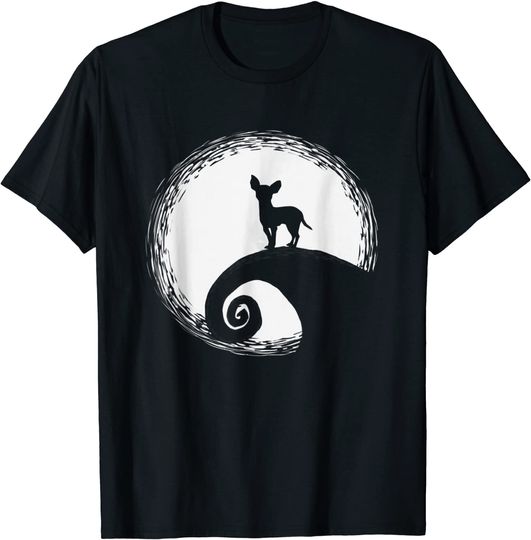 Chihuahua And Moon Halloween Funny T-Shirt