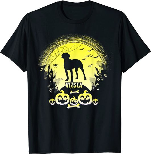 Halloween Vizsla Dog Scary Custom T-Shirt