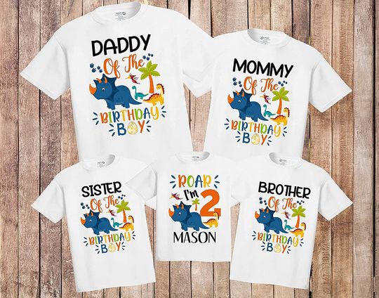 Matching Family Disney Dinosaur Birthday Custom T Shirt