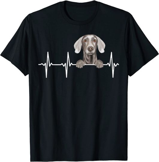 Dog Heartbeat For Weimaraner Lovers T Shirt