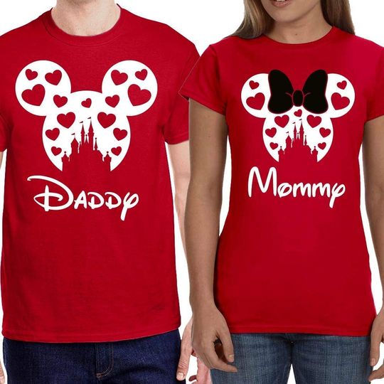 Valentines Day Hearts Love Mickey Family Matching Vacation Disney T Shirt