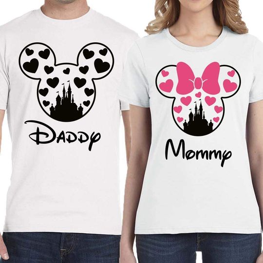 Hearts Love Mickey Minnie Matching Family Vacation Disney T Shirt