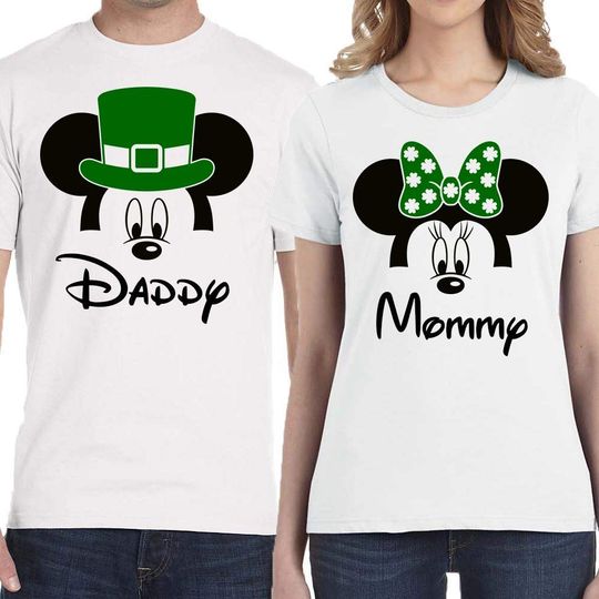 Patricks Day Clover Mickey Minnie Matching Vacation Disney Family T Shirt