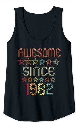 Awesome Since 1982 39th Birthday Retro Tank Top