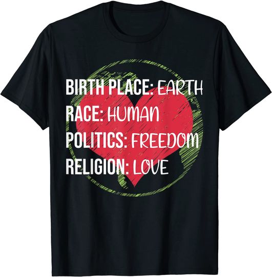 Colorful Peace Proud Humanist Lover T-Shirt