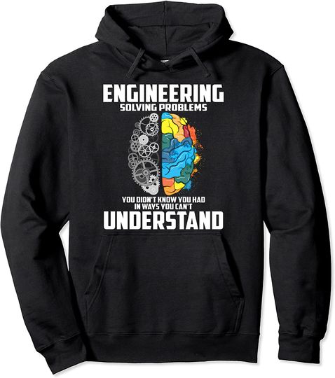 Cool Engineering Definition Funny Engineer Pullover Hoodie