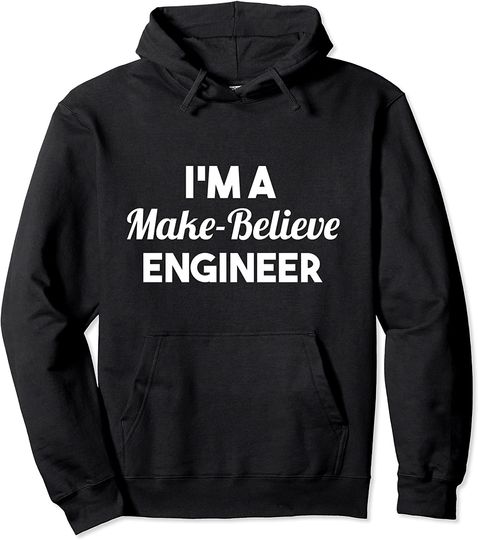 Pretend Im a Engineer Halloween Costume Lazy Funny Fall Pullover Hoodie
