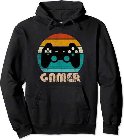Retro Gamer Video Games Player Gaming Pullover Hoodie