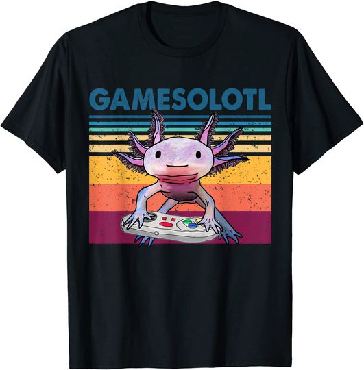 Axolotl Fish Playing Video Game White T-Shirt