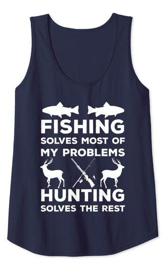 Fishing And Hunting Funny Humor Hunter Cool Christmas Tank Top