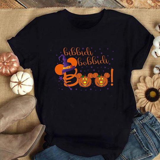 Bibbidi Bobbidi Boo Minnie Custom Shirt Add Any Text Shirts Cute Halloween Shirt Fairy Godmother Shirt Halloween Tees Trick Or Treat