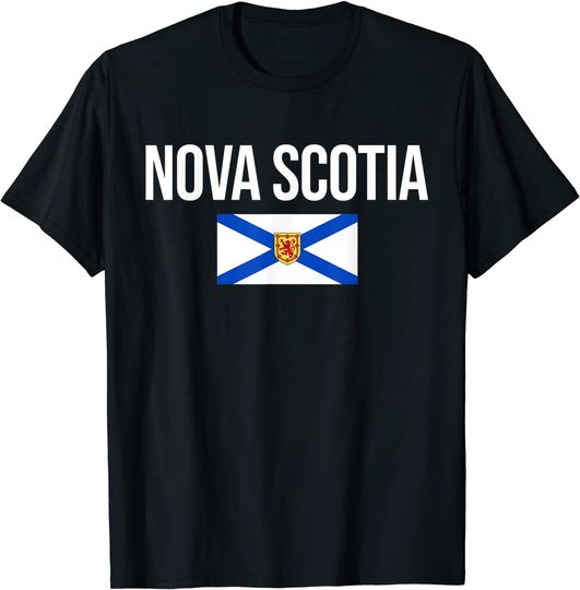 NOVA SCOTIA FLAG CANADA NEW SCOTLAND SALTIRE ROYAL ARMS T-Shirt