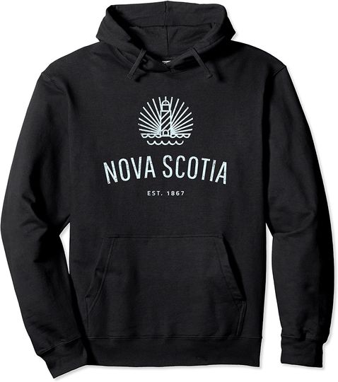 Nova Scotia Canada lighthouse retro souvenir gift idea Pullover Hoodie