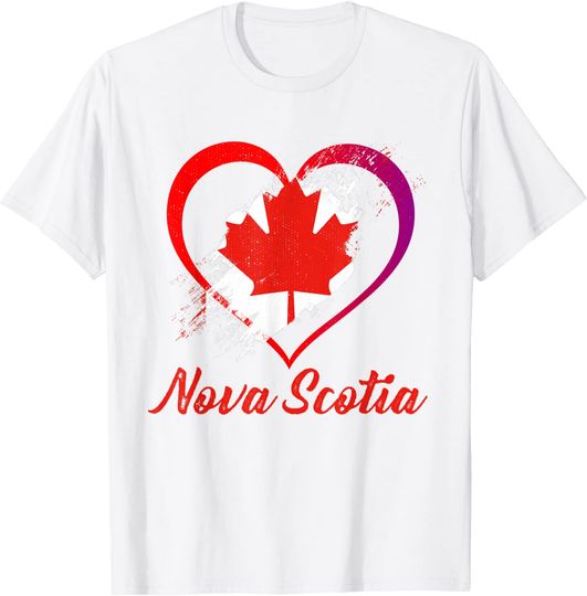 Distressed Visit Canada Nova Scotia Love Maple Leaf Canadian T-Shirt