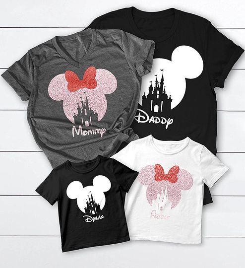 Matching Family Disney Castle Personalized T Shirt
