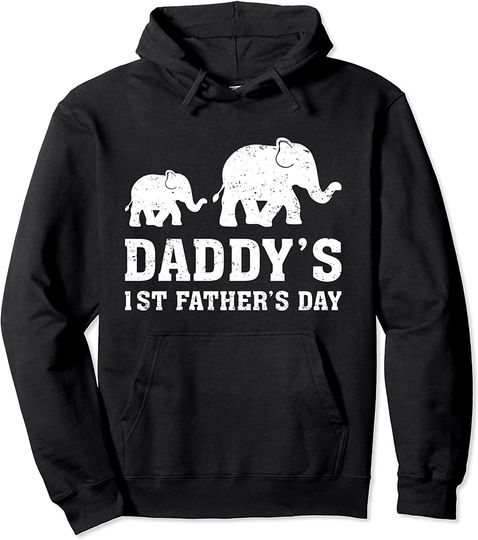 Elephant Lover Daddy Fathers Day Pullover Hoodie