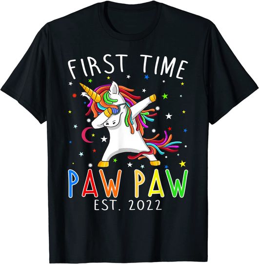 First Time Paw Paw Est 2022 Unicorn T-Shirt