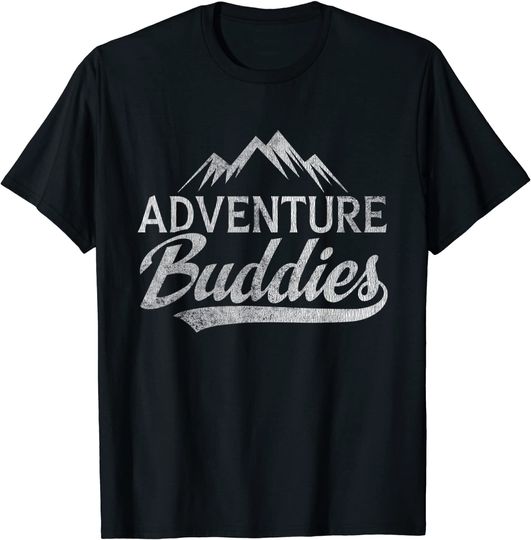 Hiking Mountains Adventure Buddies Couples T-Shirt