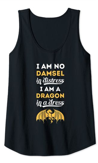 I Am No Damsel In Distress Dragon Lovers Tank Top