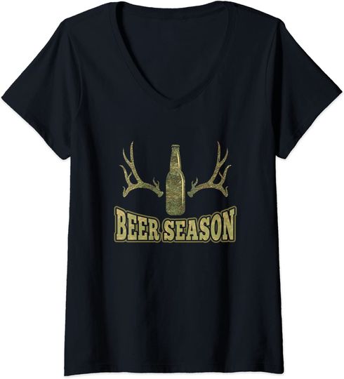 Beer Season Camo Deer Hunting Pun Men Who Love Beers Shirt