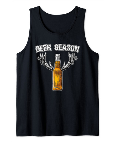 Deer Hunting Beer Season Buck Antlers Hunter Tank Top
