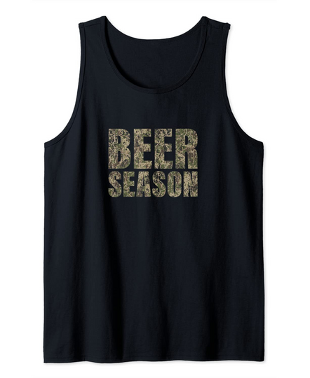 Beer Season Camo Funny Deer Hunter Hunting Tank Top