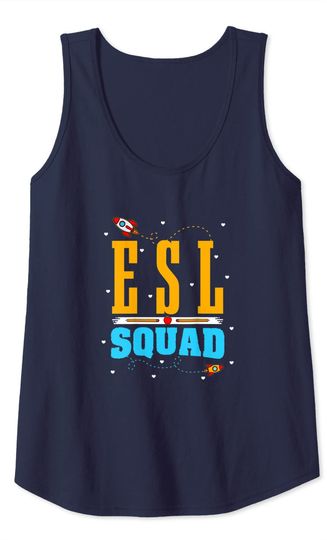 English as a Second Language ESL ESOL Team Teacher Tank Top