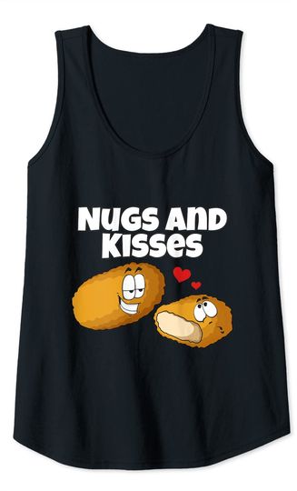 Chicken Nugs And Kisses Hugs Retro Tank Top