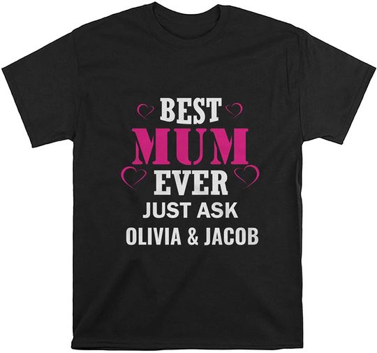 Infinite Boutique Personalized Best mom Ever Just Ask T Shirt