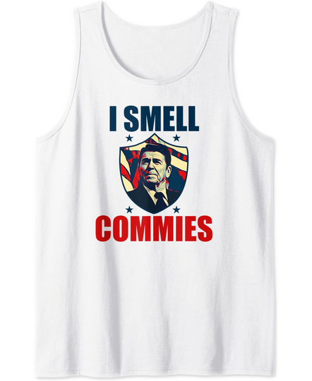 Ronald Reagan I Smell Commies Republican Tank Top