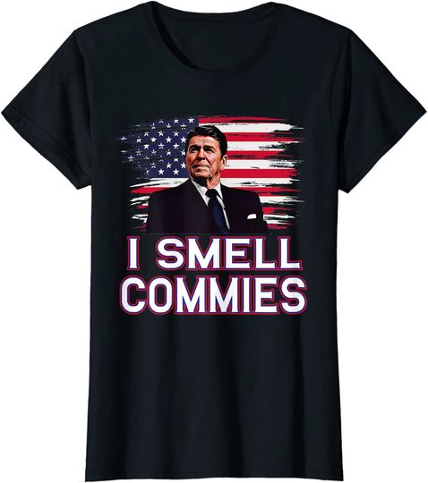 Ronald Reagan I Smell Commies Republican Democrats USA Hoodie
