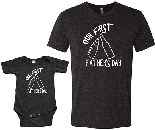 Our First Fathers Day Matching T-Shirt