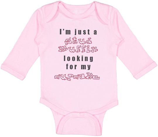 Just Stud Muffin Look For Boy And Girl Bodysuits Longsleeve