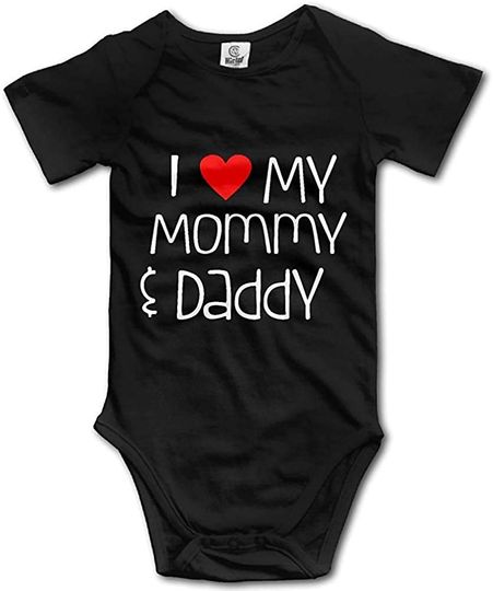 I Love My Momy $ Daddy Baby Bodysuit