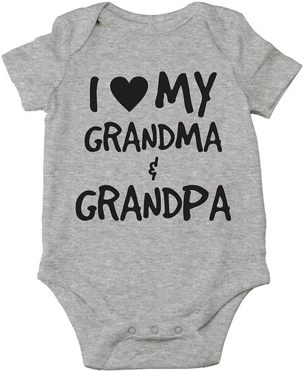 I Love My Grandma & Grandpa Baby Bodysuit