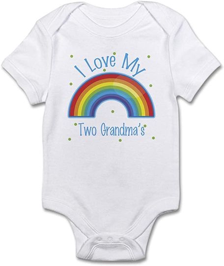 I Love My Two Grandmas Infant Baby Bodysuit