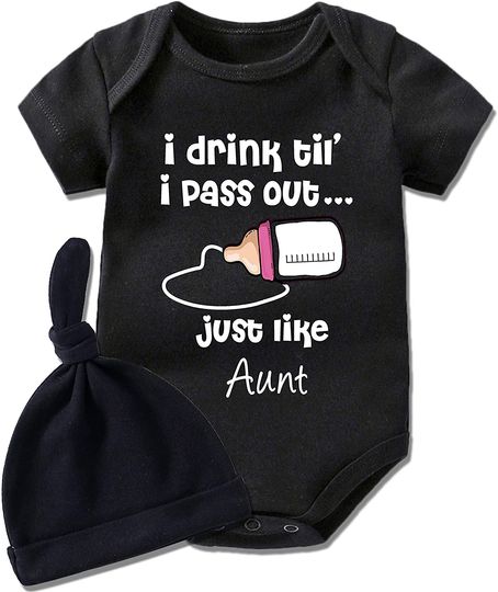 I Drink Until I Pass Out Just Like My Aunt Baby Bodysuit