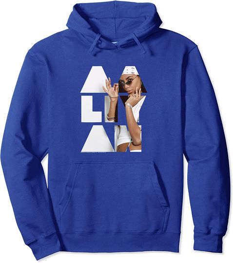 Aaliyah Photo Filled Letters Pullover Hoodie