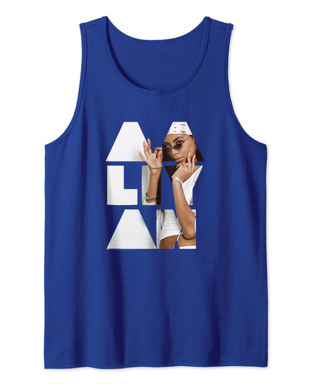 Aaliyah Photo Filled Letters Tank Top