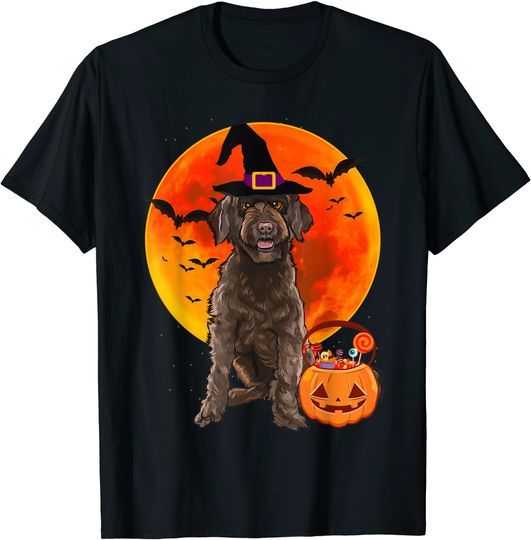 Dog Halloween Portuguese Water Dog Jack O Lantern Pumpkin T-Shirt