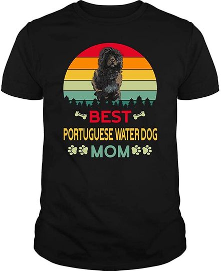 Best Portuguese Water Dog Mom Vintage T Shirt