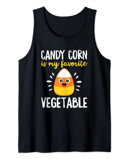Candy Corn Is My Favorite Vegetable Funny Halloween Costume Tank Top