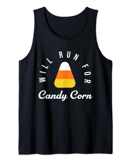 Halloween Running Costume Will Run For Candy Corn Lover Tank Top