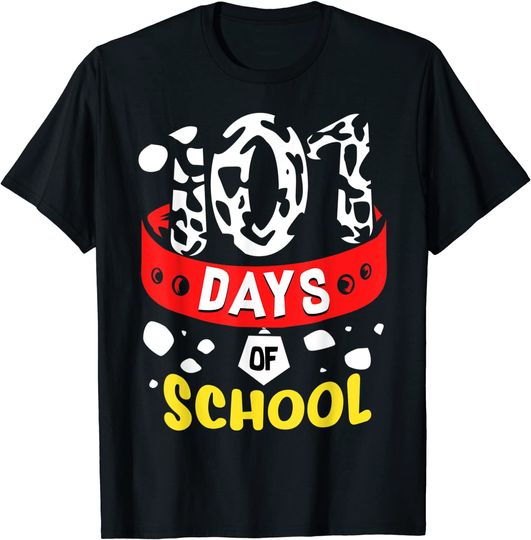 101 School Days Dalmatian Dog T Shirt